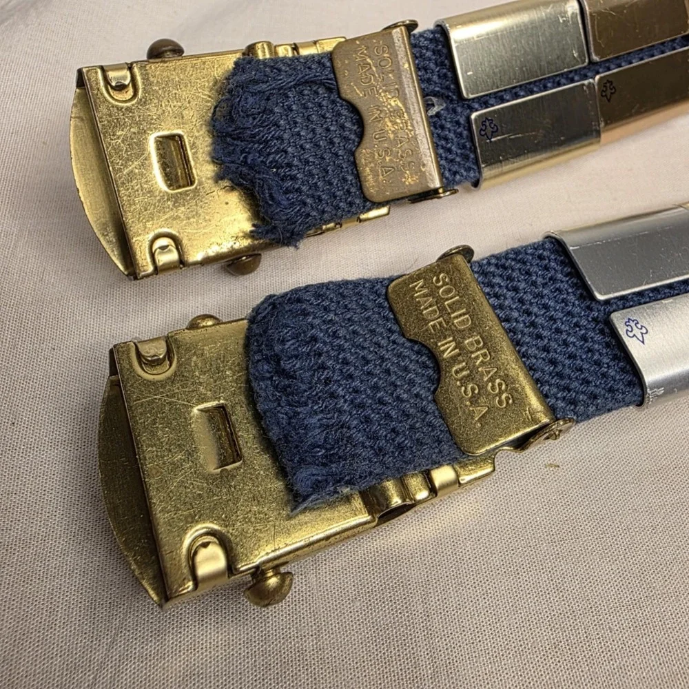 Vintage Cub Scouts BSA Tiger Cubs Belts & Metal Activity Badge Loops Lot of 40+